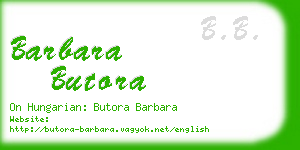 barbara butora business card